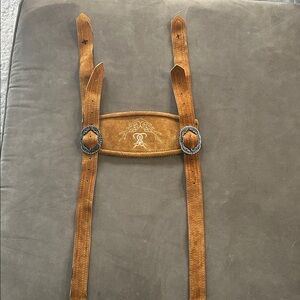 Traditional leather German Lederhosen brown